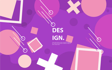 Modern abstract geometric shape flat background 