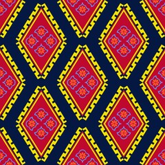 Geometric ethnic pattern traditional Design for background,carpet,wallpaper,clothing,wrapping,Batik,fabric,sarong,embroidery style.