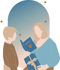 Mother Reading a Card From Her Son