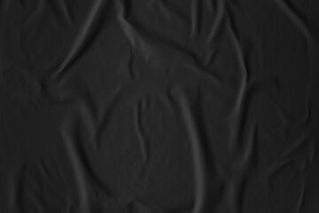 Wrinkled black poster paper texture background
