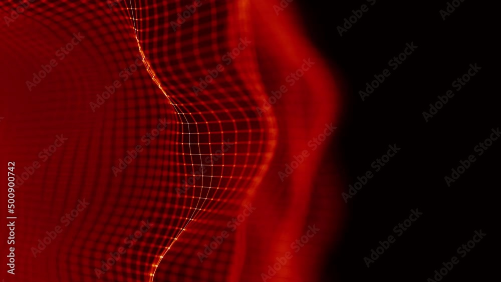 Poster fire abstract background seamless loop. technology background. red abstract particles.