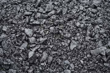 The blur of the asphalt road