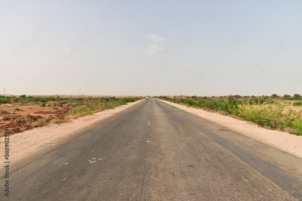 Poster The road in the valley of the center of Pakistan