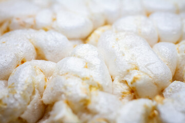Extreme close up of diet rice cracker texture