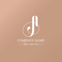 A letter monogram. Elegant luxury A logo. Calligraphic style. Vector design. Luxurious linear creative monogram.