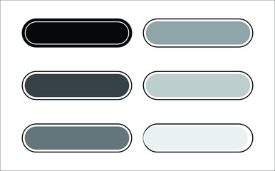 Buttons grey isolated,  web icons interesting navigation panel for website, editable vector illustration. eps8