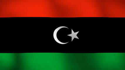 Flag of Libya Close Up