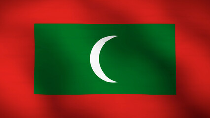 Flag of Maldives Close Up