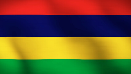 Flag of Mauritius Close Up 