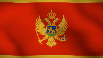 Flag of Montenegro Close Up