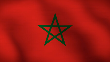 Flag of Morocco Close Up