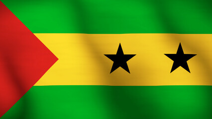 Flag of Sao Tome and Principe Close Up