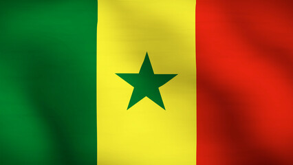 Fototapeta premium Flag of Senegal Close Up