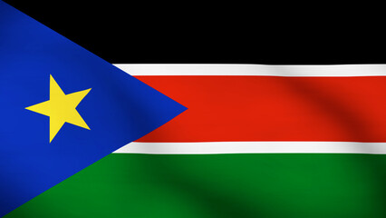 Flag of South Sudan Close Up