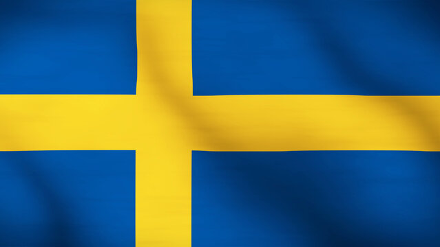 Flag of Sweden Close Up 