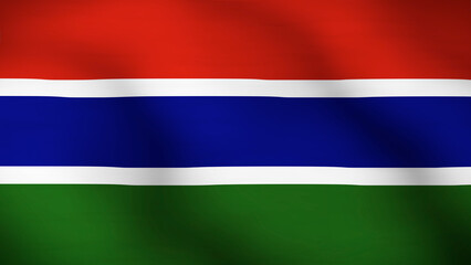 Flag of The Gambia Close Up