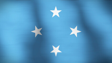 Flag of The Federated States of Micronesia Close Up