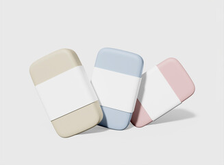 Pastel coloured soap bar