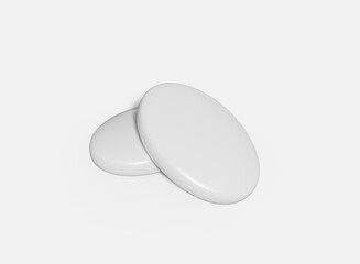 Two White Oval Soap Bar