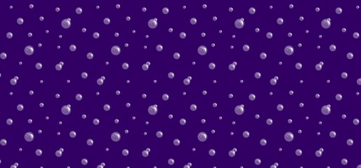 Soap foam and bubbles on transparent background. Pattern seamless. Vector illustration