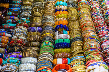 Traditional Indian traditional bangles and jewellary shop 