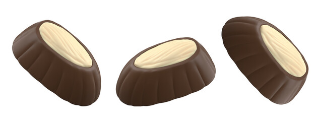 chocolate mold on white background