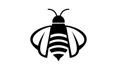 black bee vector logo