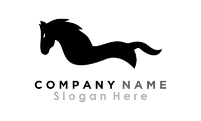black horse vector logo