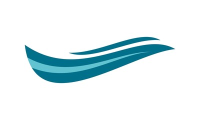 blue water wave vector logo