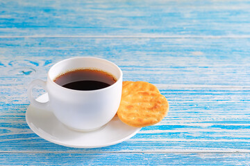 High resolution photo: Coffee cup with bisquits