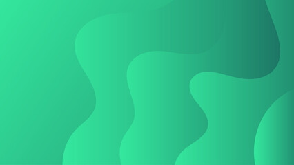 Abstract green fluid shape modern background with copy space, vector.