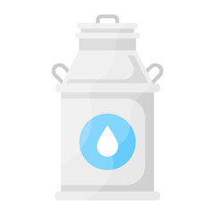 milk churn Concept, Old Milk Cans On Dairy Farm vector color icon design, Farming and Agriculture symbol, village life Sign, Rural and Livestock stock illustration