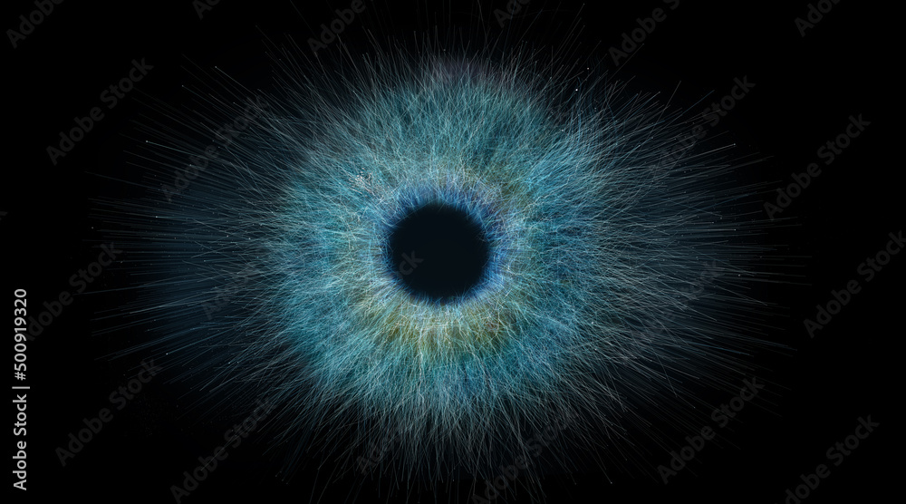 Canvas Prints abstract eye on dark background