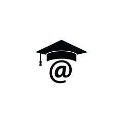 education icon vector sign world online education