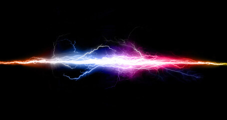 energy electricity lightnings background - 500919573