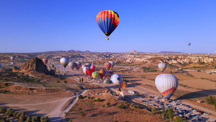 Hot air balloons in Cappadocia, Turkey