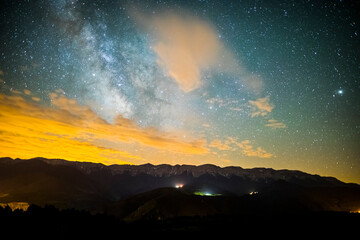 Milky way in Serra Del Cadi mountain, La Cerdanya, Spain