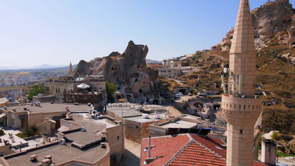 Aerial top view of Cappadocia in Turkey