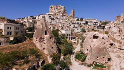 Fototapeta premium Aerial top view of Cappadocia in Turkey