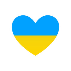Heart Ukrainian icon. War in Ukraine concept. Vector illustration for design.