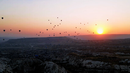 Hot air balloons in Cappadocia, Turkey