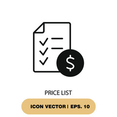 price list icons  symbol vector elements for infographic web