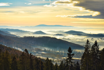 sunrise in the mountains