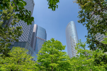 Fototapeta premium 東京都品川区のビジネス街の都市景観