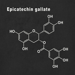 Epicatechin gallate, Structural chemical formula