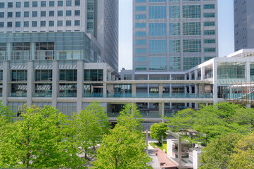 Obraz na płótnie Canvas 東京都品川区のビジネス街の都市景観