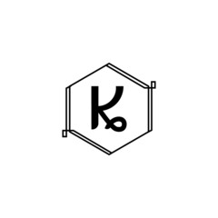Monogram initial k logo design concept template