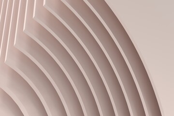 Abstract futuristic beige background, minimalist 3d render