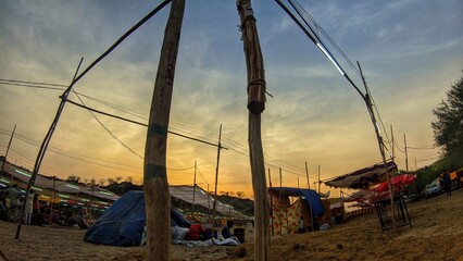 sunset in the mountains