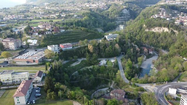 	aerial view swiss city drone 4k
